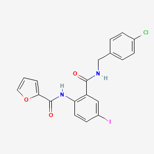 N-{2-[(4-chlorobenzyl)carbamoyl]-4-iodophenyl}furan-2-carboxamide