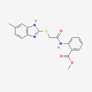 methyl 2-({[(5-methyl-1H-benzimidazol-2-yl)thio]acetyl}amino)benzoate