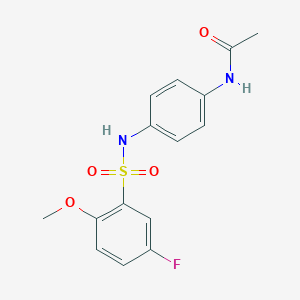 N-(4-{[(5-fluoro-2-methoxyphenyl)sulfonyl]amino}phenyl)acetamide