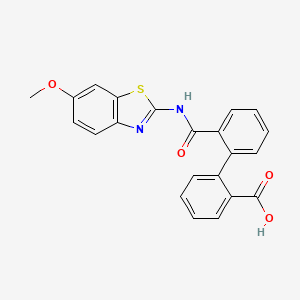 2'-{[(6-methoxy-1,3-benzothiazol-2-yl)amino]carbonyl}-2-biphenylcarboxylic acid