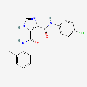 4-N-(4-chlorophenyl)-5-N-(2-methylphenyl)-1H-imidazole-4,5-dicarboxamide