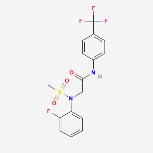 N~2~-(2-fluorophenyl)-N~2~-(methylsulfonyl)-N~1~-[4-(trifluoromethyl)phenyl]glycinamide