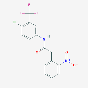 N-[4-chloro-3-(trifluoromethyl)phenyl]-2-(2-nitrophenyl)acetamide