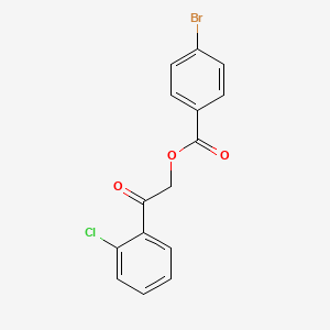 molecular formula C15H10BrClO3 B3527811 2-(2-chlorophenyl)-2-oxoethyl 4-bromobenzoate 