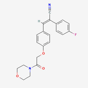 molecular formula C21H19FN2O3 B3527829 2-(4-fluorophenyl)-3-{4-[2-(4-morpholinyl)-2-oxoethoxy]phenyl}acrylonitrile 