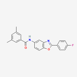 N-[2-(4-fluorophenyl)-1,3-benzoxazol-5-yl]-3,5-dimethylbenzamide