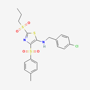 N-(4-chlorobenzyl)-4-[(4-methylphenyl)sulfonyl]-2-(propylsulfonyl)-1,3-thiazol-5-amine