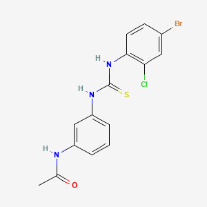 N-[3-({[(4-bromo-2-chlorophenyl)amino]carbonothioyl}amino)phenyl]acetamide