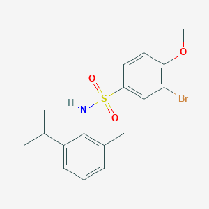 molecular formula C17H20BrNO3S B3527882 3-bromo-N-(2-isopropyl-6-methylphenyl)-4-methoxybenzenesulfonamide 