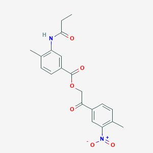 2-(4-methyl-3-nitrophenyl)-2-oxoethyl 4-methyl-3-(propionylamino)benzoate