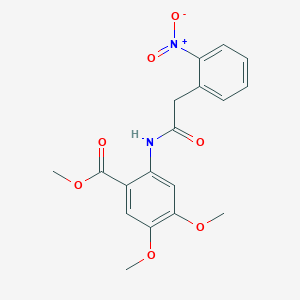 molecular formula C18H18N2O7 B3527910 methyl 4,5-dimethoxy-2-{[(2-nitrophenyl)acetyl]amino}benzoate 