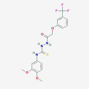 N-(3,4-dimethoxyphenyl)-2-{[3-(trifluoromethyl)phenoxy]acetyl}hydrazinecarbothioamide