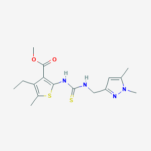 methyl 2-[({[(1,5-dimethyl-1H-pyrazol-3-yl)methyl]amino}carbonothioyl)amino]-4-ethyl-5-methyl-3-thiophenecarboxylate