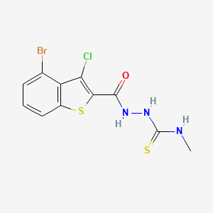 2-[(4-bromo-3-chloro-1-benzothien-2-yl)carbonyl]-N-methylhydrazinecarbothioamide