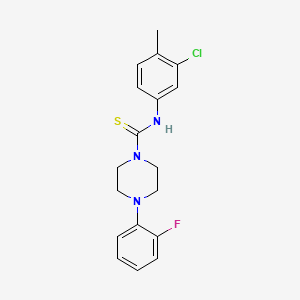 N-(3-chloro-4-methylphenyl)-4-(2-fluorophenyl)-1-piperazinecarbothioamide