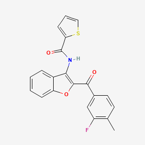 molecular formula C21H14FNO3S B3527947 N-[2-(3-fluoro-4-methylbenzoyl)-1-benzofuran-3-yl]-2-thiophenecarboxamide 