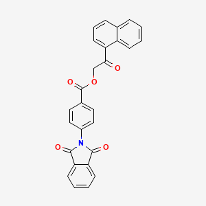 molecular formula C27H17NO5 B3527956 2-(1-naphthyl)-2-oxoethyl 4-(1,3-dioxo-1,3-dihydro-2H-isoindol-2-yl)benzoate 