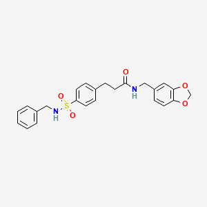 N-(1,3-benzodioxol-5-ylmethyl)-3-{4-[(benzylamino)sulfonyl]phenyl}propanamide