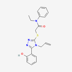 2-{[4-allyl-5-(2-hydroxyphenyl)-4H-1,2,4-triazol-3-yl]thio}-N-ethyl-N-phenylacetamide