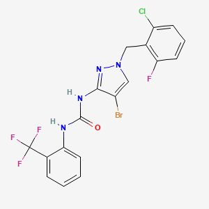 N-[4-bromo-1-(2-chloro-6-fluorobenzyl)-1H-pyrazol-3-yl]-N'-[2-(trifluoromethyl)phenyl]urea