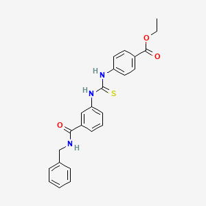 molecular formula C24H23N3O3S B3528023 ethyl 4-{[({3-[(benzylamino)carbonyl]phenyl}amino)carbonothioyl]amino}benzoate 