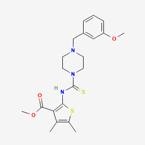 methyl 2-({[4-(3-methoxybenzyl)-1-piperazinyl]carbonothioyl}amino)-4,5-dimethyl-3-thiophenecarboxylate