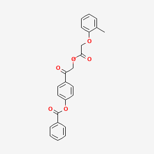 4-(2-{[(2-methylphenoxy)acetyl]oxy}acetyl)phenyl benzoate