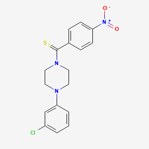 1-(3-chlorophenyl)-4-[(4-nitrophenyl)carbonothioyl]piperazine