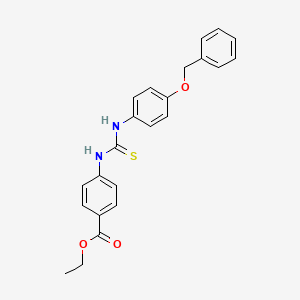 molecular formula C23H22N2O3S B3528080 ethyl 4-[({[4-(benzyloxy)phenyl]amino}carbonothioyl)amino]benzoate 