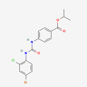 molecular formula C17H16BrClN2O3 B3528089 isopropyl 4-({[(4-bromo-2-chlorophenyl)amino]carbonyl}amino)benzoate 