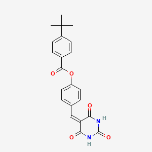 4-[(2,4,6-trioxotetrahydro-5(2H)-pyrimidinylidene)methyl]phenyl 4-tert-butylbenzoate