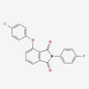 molecular formula C20H11ClFNO3 B3528127 4-(4-chlorophenoxy)-2-(4-fluorophenyl)-1H-isoindole-1,3(2H)-dione 