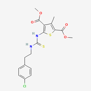 dimethyl 5-[({[2-(4-chlorophenyl)ethyl]amino}carbonothioyl)amino]-3-methyl-2,4-thiophenedicarboxylate