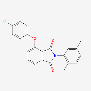 molecular formula C22H16ClNO3 B3528140 4-(4-chlorophenoxy)-2-(2,5-dimethylphenyl)-1H-isoindole-1,3(2H)-dione 