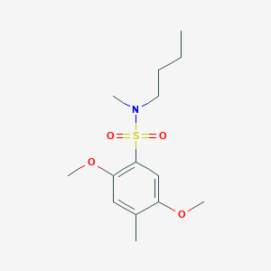 molecular formula C14H23NO4S B352816 N-butyl-2,5-dimethoxy-N,4-dimethylbenzenesulfonamide CAS No. 929492-77-3