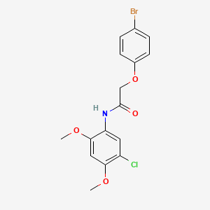 molecular formula C16H15BrClNO4 B3528205 2-(4-bromophenoxy)-N-(5-chloro-2,4-dimethoxyphenyl)acetamide 