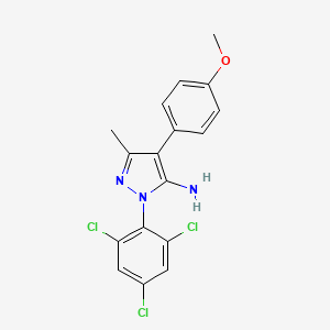 4-(4-methoxyphenyl)-3-methyl-1-(2,4,6-trichlorophenyl)-1H-pyrazol-5-amine