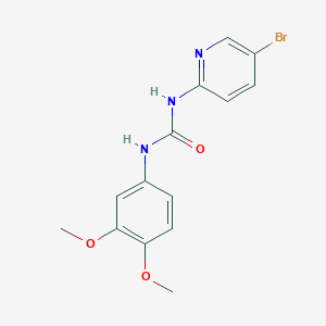 molecular formula C14H14BrN3O3 B3528224 N-(5-bromo-2-pyridinyl)-N'-(3,4-dimethoxyphenyl)urea 