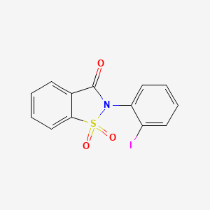 molecular formula C13H8INO3S B3528236 2-(2-iodophenyl)-1,2-benzisothiazol-3(2H)-one 1,1-dioxide 