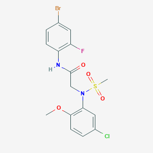 N~1~-(4-bromo-2-fluorophenyl)-N~2~-(5-chloro-2-methoxyphenyl)-N~2~-(methylsulfonyl)glycinamide