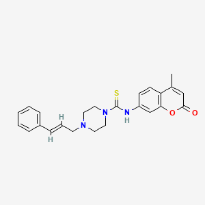 N-(4-methyl-2-oxo-2H-chromen-7-yl)-4-(3-phenyl-2-propen-1-yl)-1-piperazinecarbothioamide