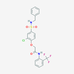 2-{4-[(benzylamino)sulfonyl]-2-chlorophenoxy}-N-[2-(trifluoromethyl)phenyl]acetamide