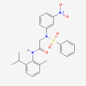 N~1~-(2-isopropyl-6-methylphenyl)-N~2~-(3-nitrophenyl)-N~2~-(phenylsulfonyl)glycinamide