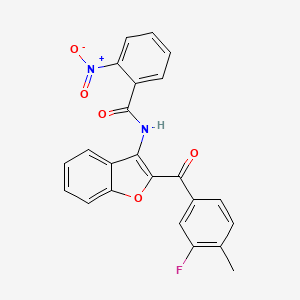 N-[2-(3-fluoro-4-methylbenzoyl)-1-benzofuran-3-yl]-2-nitrobenzamide