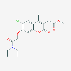 methyl {6-chloro-7-[2-(diethylamino)-2-oxoethoxy]-4-methyl-2-oxo-2H-chromen-3-yl}acetate