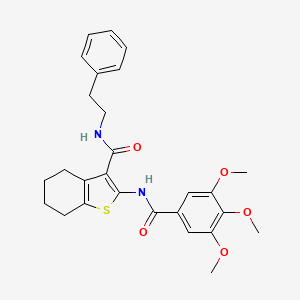 N-(2-phenylethyl)-2-[(3,4,5-trimethoxybenzoyl)amino]-4,5,6,7-tetrahydro-1-benzothiophene-3-carboxamide