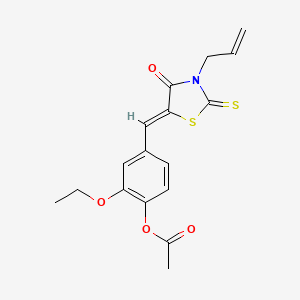 4-[(3-allyl-4-oxo-2-thioxo-1,3-thiazolidin-5-ylidene)methyl]-2-ethoxyphenyl acetate