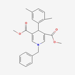 molecular formula C24H25NO4 B3528365 dimethyl 1-benzyl-4-(2,5-dimethylphenyl)-1,4-dihydro-3,5-pyridinedicarboxylate 