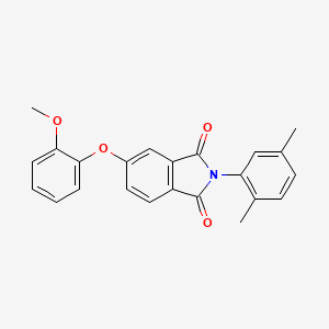 molecular formula C23H19NO4 B3528375 2-(2,5-dimethylphenyl)-5-(2-methoxyphenoxy)-1H-isoindole-1,3(2H)-dione 