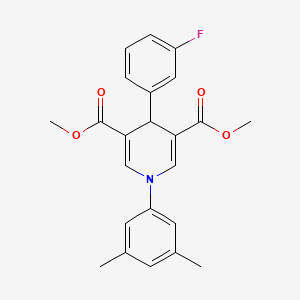 molecular formula C23H22FNO4 B3528380 dimethyl 1-(3,5-dimethylphenyl)-4-(3-fluorophenyl)-1,4-dihydro-3,5-pyridinedicarboxylate 